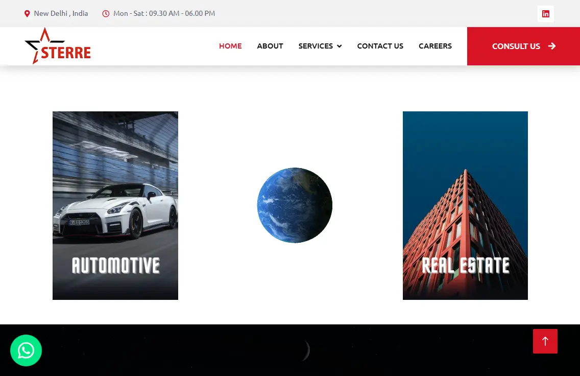 High level executive consulting portal interface
